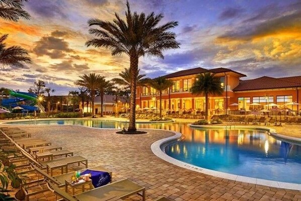 Outdoor pool, a heated pool