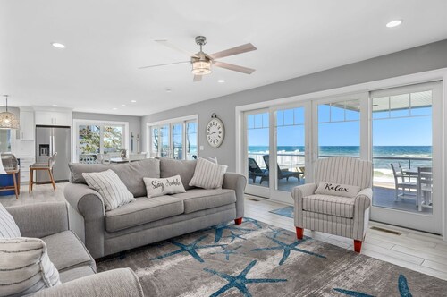 Brand New Magnificent Oceanfront Home with Spectacular Views on Private Beach