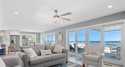 Brand New Magnificent Oceanfront Home with Spectacular Views on Private Beach