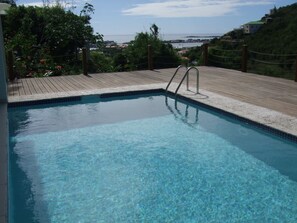 Outdoor pool - King size bedroom with direct access to garden and private swimming pool. (Cole Bay)