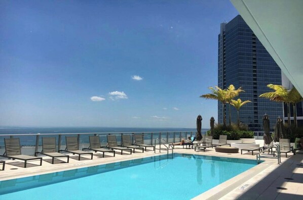 Outdoor pool, a heated pool