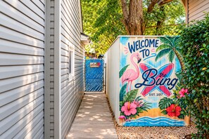 Follow the path to your island hideaway! 🌴 Welcome to The Bung! - The Bung – A Little Slice of Paradise! 🦩🌺 (Lubbock)