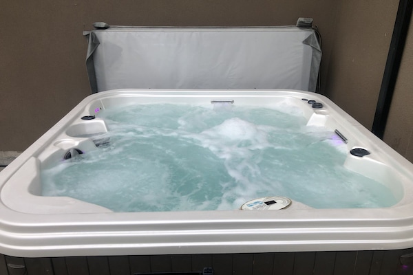 Hot tub is available year-round