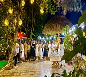 Outdoor wedding area