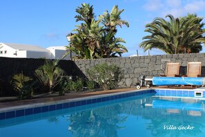 Piscine extérieure, piscine chauffée