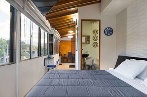 1 bedroom, desk, WiFi, bed sheets