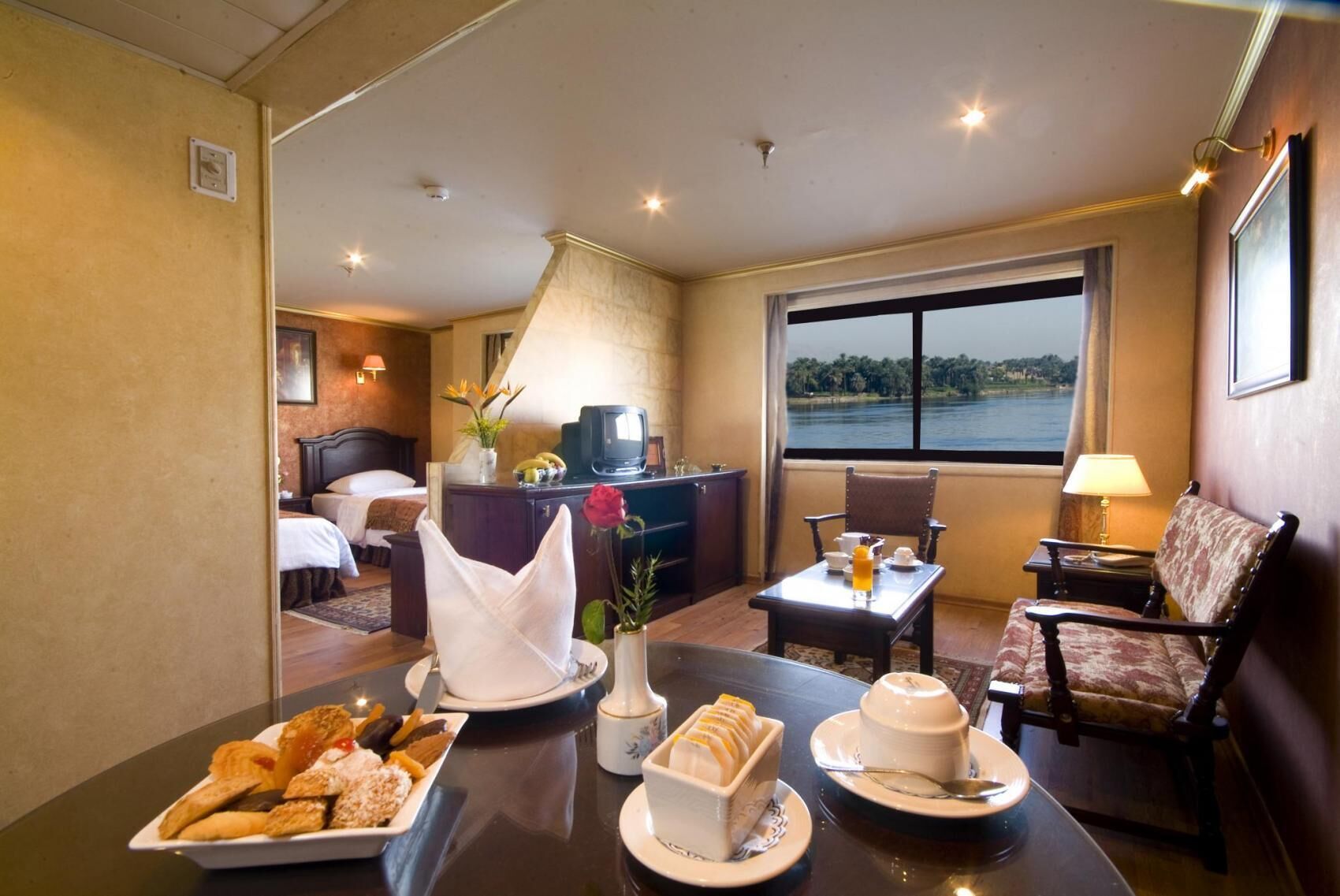 Presidential Suite, 7 Nights Cruise, Luxor-Luxor, Saturday-Saturday | Living area | LED TV