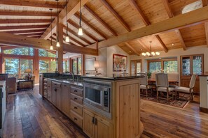 Fridge, microwave, oven, stovetop - Gray Bear Lake View By Tahoe Getaways -  5 BR 5.5 Bath w Private Hot Tub and Lake Access (Carnelian Bay)