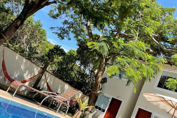 Outdoor pool, open 9:00 AM to 9:00 PM, sun loungers