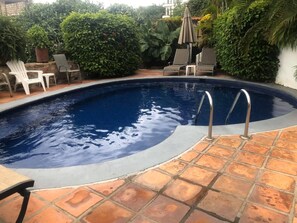 A heated pool