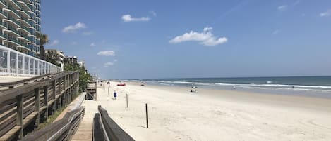 On the beach, beach towels