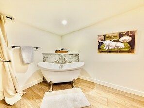 Regadera, secadora de cabello, toallas, jabón 