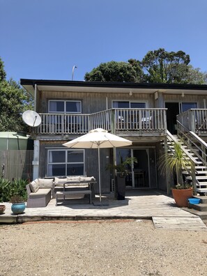 Appartement Familial, vue océan, en front de plage | Terrasse/Patio