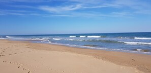 Beach nearby, sun-loungers