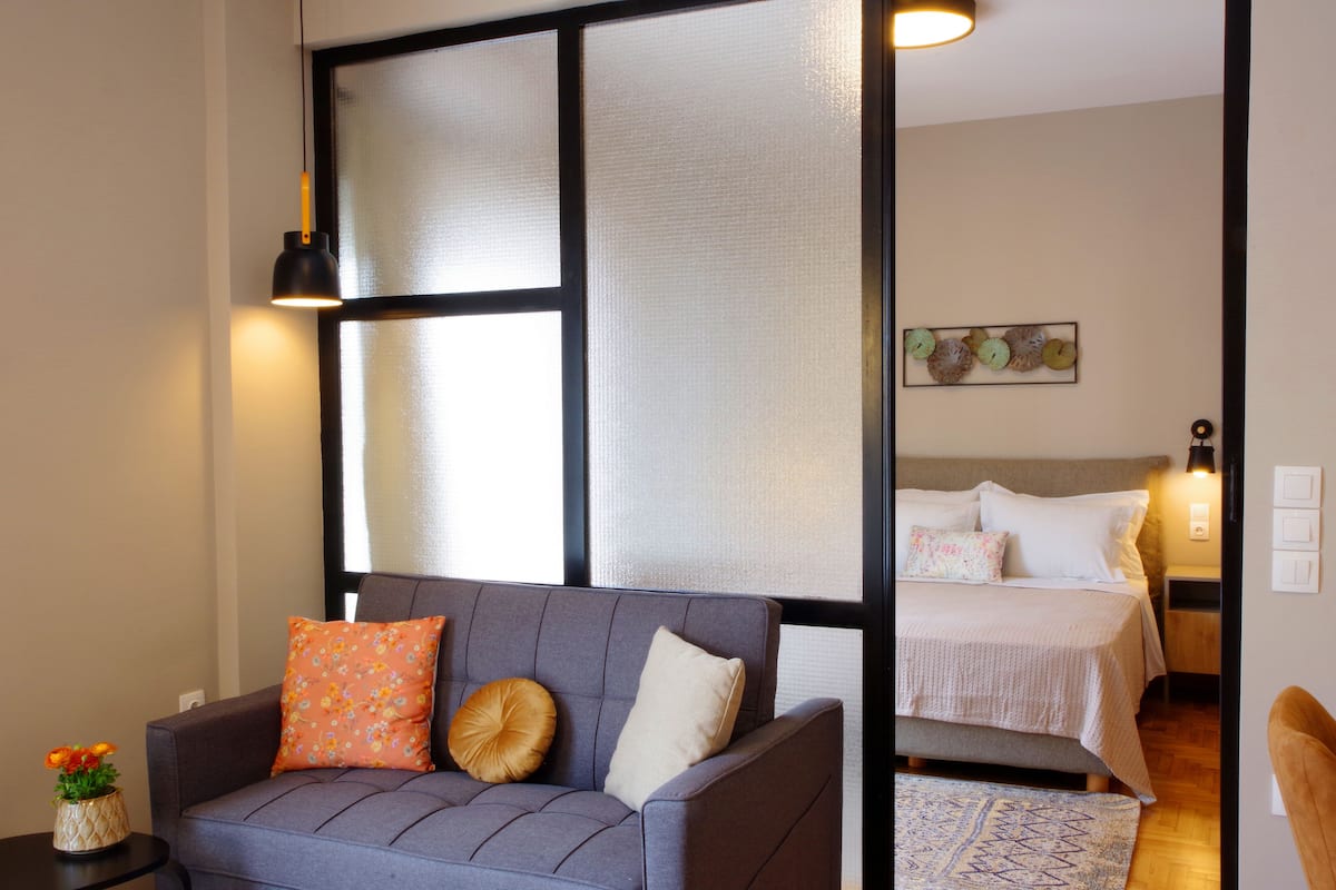 1 habitación, ropa de cama de alta calidad, escritorio y insonorización