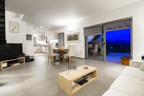 Villa, 3 Bedrooms, Private Pool | Living area | Flat-screen TV, DVD player - Ville Du Coop (Zakynthos)