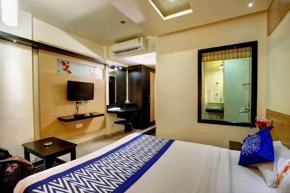 غرفة ديلوكس مزدوجة | ملاءات للفراش لا تسبب الحساسية وأسرّة بإسفنج يتكيف مع شكل الجسم