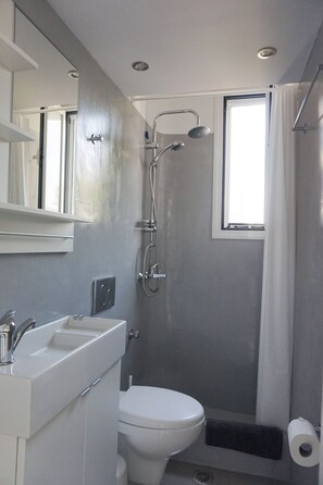 Apartment, 2 Bedrooms (7) | Bathroom | Shower, hair dryer, towels, soap