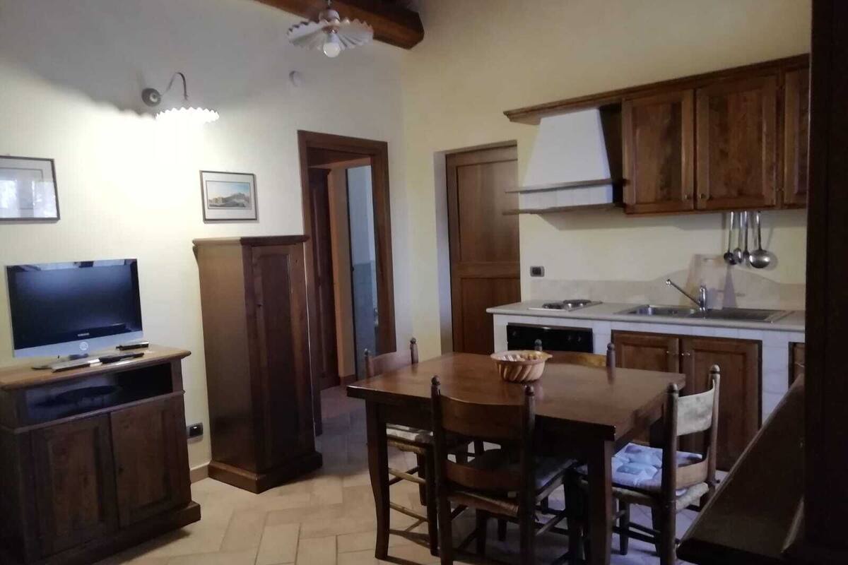 Full-sized fridge, microwave, oven, stovetop