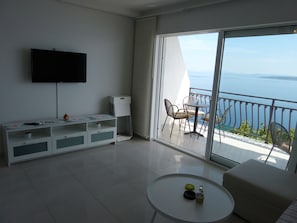 Exclusive Apartment, 2 Bedrooms | Living area | Flat-screen TV - Apartment NoStress (Omis)