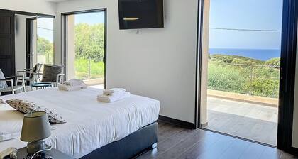 Luxury villa - swimming pool, air conditioning, sea view, beach and coves within walking distance