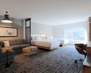 Design Room, Multiple Beds, Accessible, Bathtub (2 Queen Beds with Sofa bed) | In-room safe, soundproofing, iron/ironing board, free WiFi - Hyatt Place Moncton (Moncton)