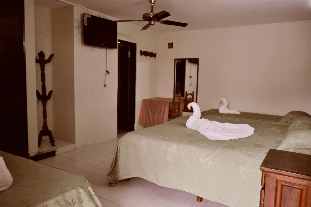 Habitación cuádruple Confort, baño privado | Ropa de cama de alta calidad, edredones de plumas, mobiliario individual