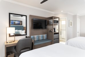 Family Room, 2 Queen Beds | 1 bedroom, hypo-allergenic bedding, in-room safe, desk