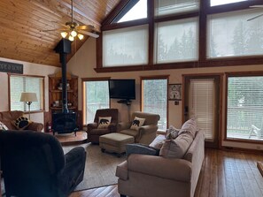 TV, fireplace, DVD player