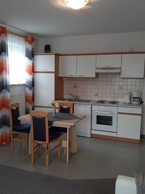 Fridge, microwave, oven, dishwasher - Haus Riedmüller Alexandra (WLan- Skidepod FREE) - Apartment 1 (Jerzens)