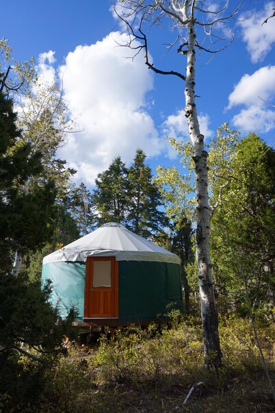 Snowshoe or ski and relax by a warm wood stove while playing games!