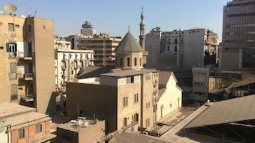 Vue sur la ville depuis l’hébergement