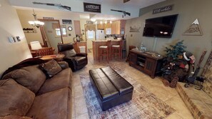 TV, fireplace, DVD player