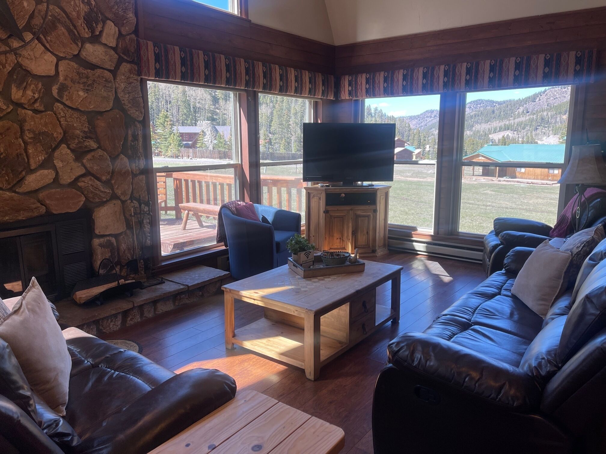 TV, fireplace, DVD player