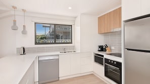 Microwave, oven, stovetop, dishwasher