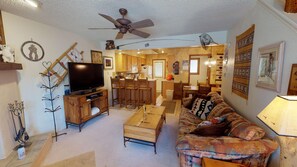 TV, fireplace, DVD player