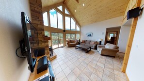 Fireplace, DVD player