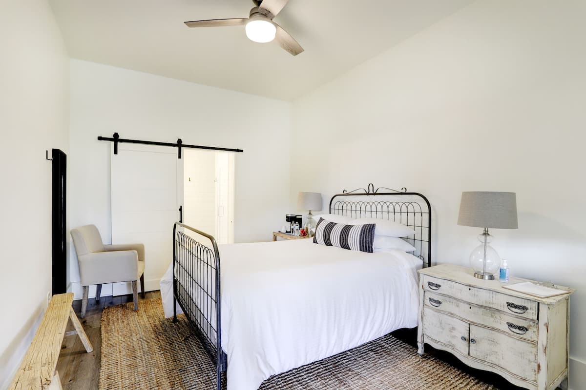 Farmstead Round Top - Room 1 | Premium bedding, pillowtop beds, individually decorated