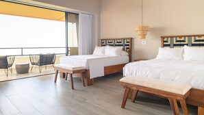 Deluxe Double Room Single Use | Busa memori, peti besi dalam bilik, meja, langsir/tirai gelap terus 