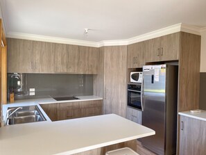 Fridge, microwave, dishwasher, toaster