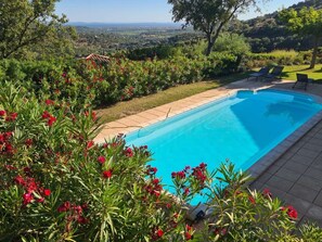 Pool - Air-conditioned villa for 10 people with heated pool and sea view in La Londe les Maures (LA LONDE LES MAURES)