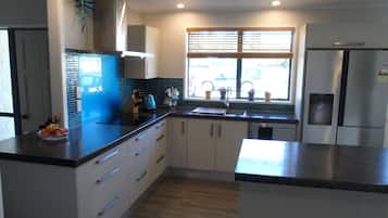 Fridge, microwave, electric kettle