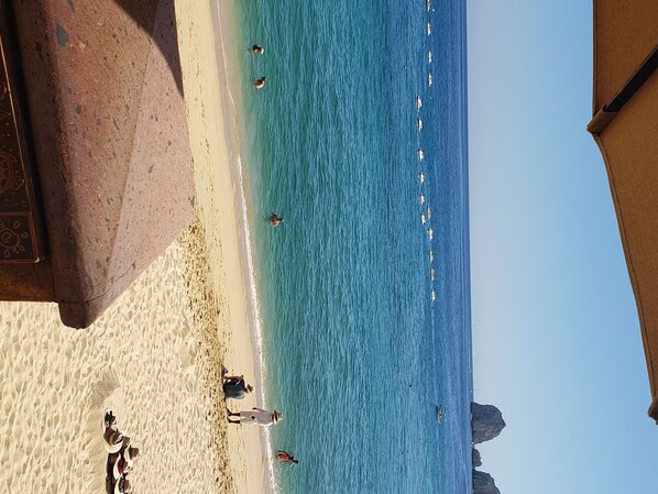 Sun-loungers, beach towels
