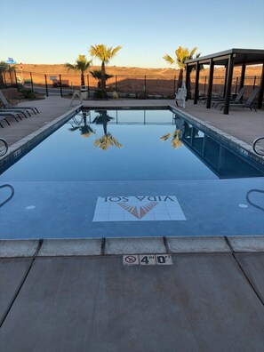 Outdoor pool, a heated pool