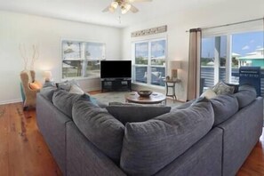 Smart TV, DVD player, books