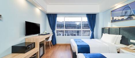 Minibar, in-room safe, desk, blackout curtains