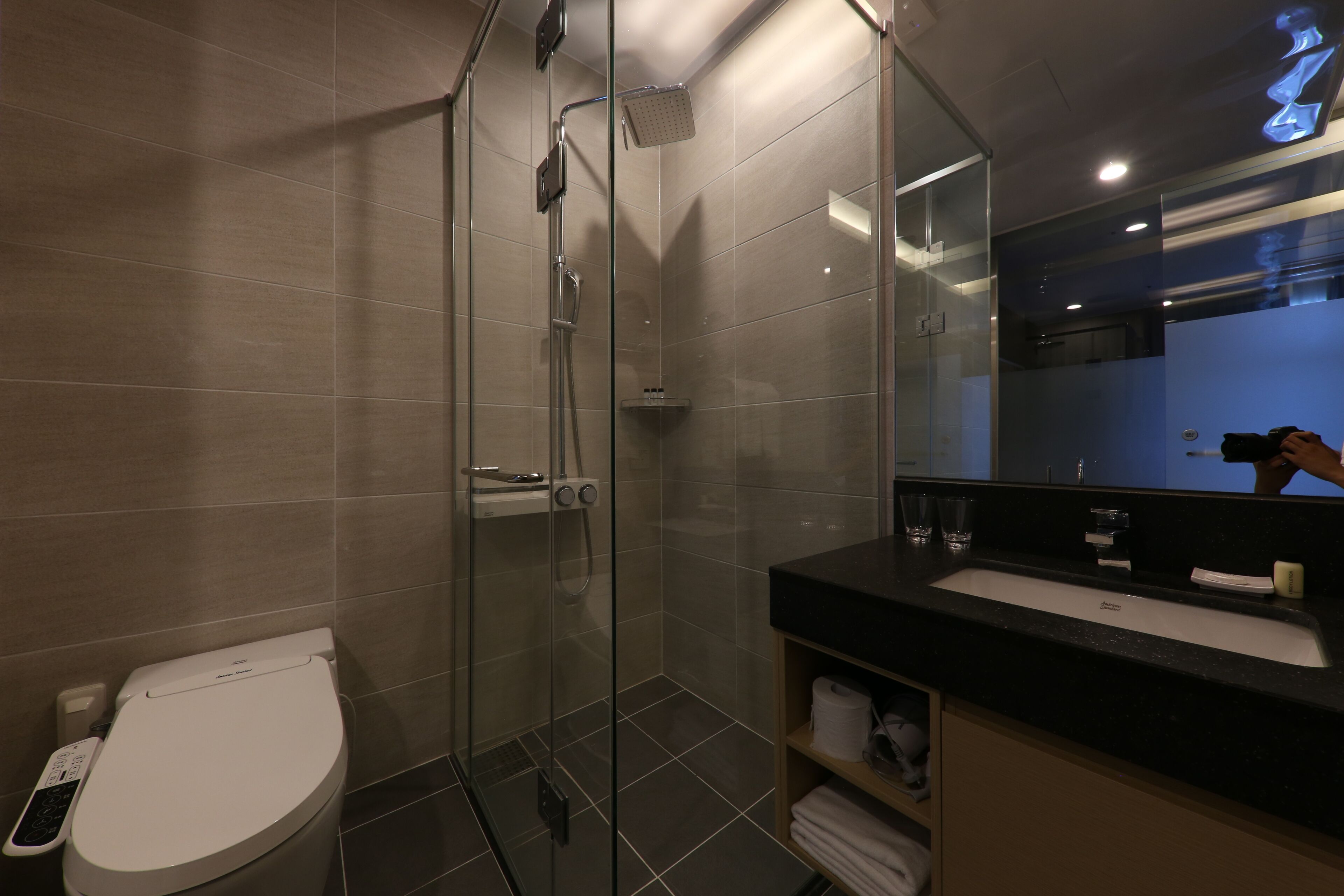 free toiletries, hair dryer, bathrobes, slippers