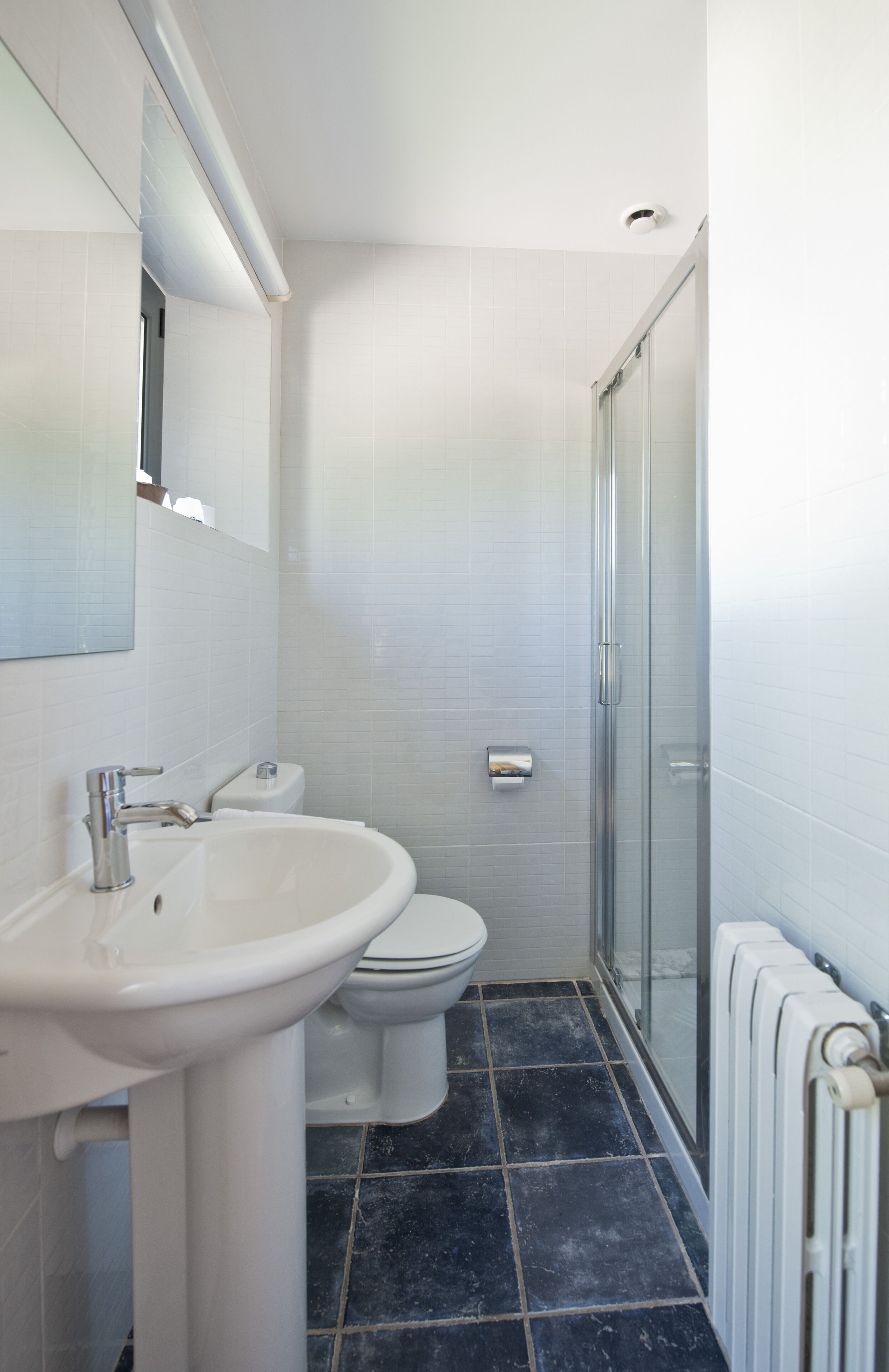 standard double or twin room | bathroom | shower, rainfall showerhead, hair dryer, towels