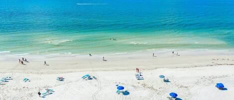 Sun loungers, beach towels