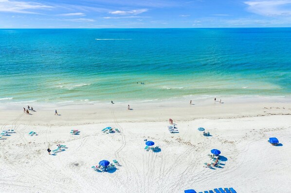 Sun loungers, beach towels